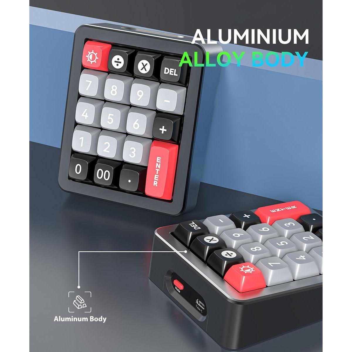 Teclado Numérico Mecánico TISHLED K812 RGB USB-C 19 Teclas