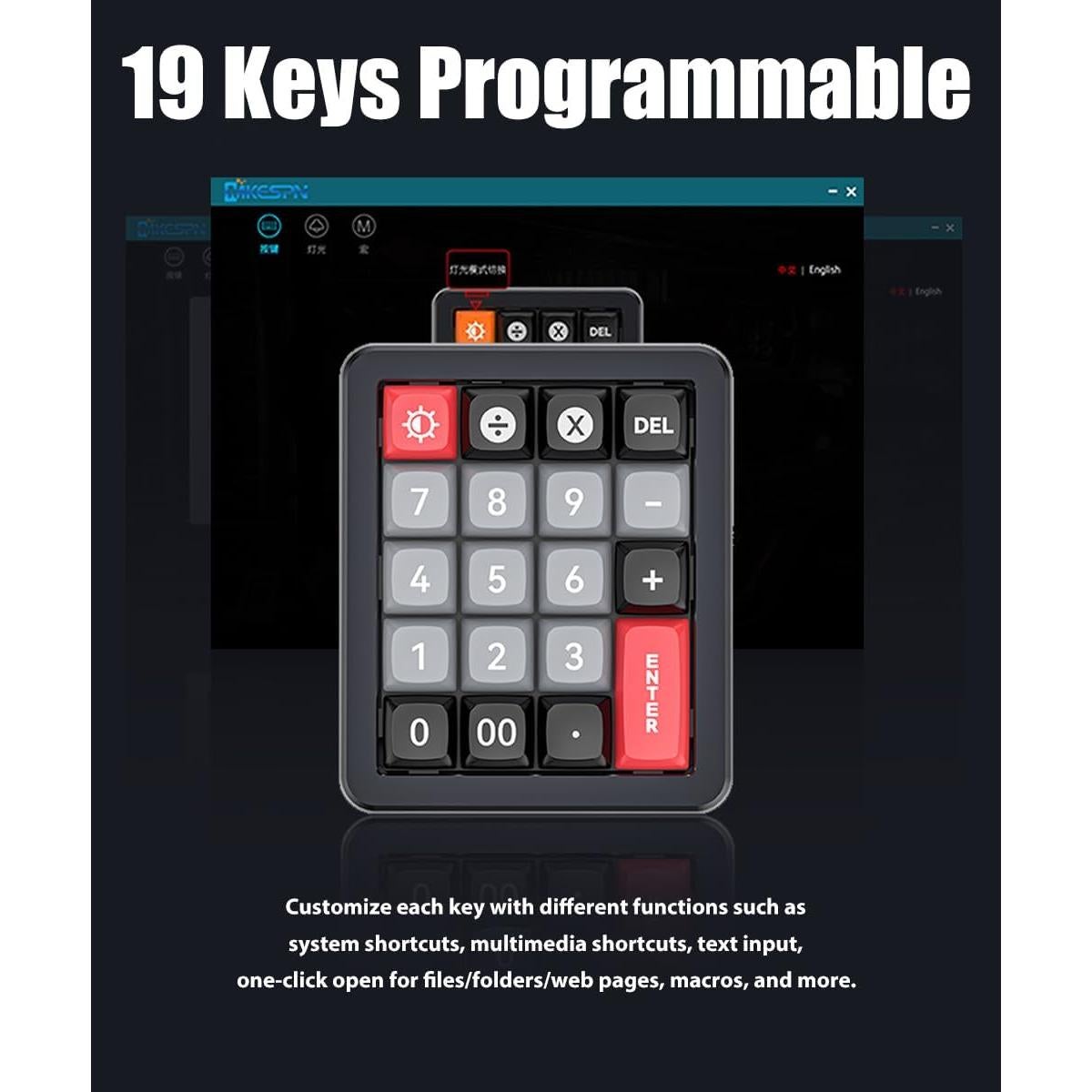 Teclado Numérico Mecánico TISHLED K812 RGB USB-C 19 Teclas