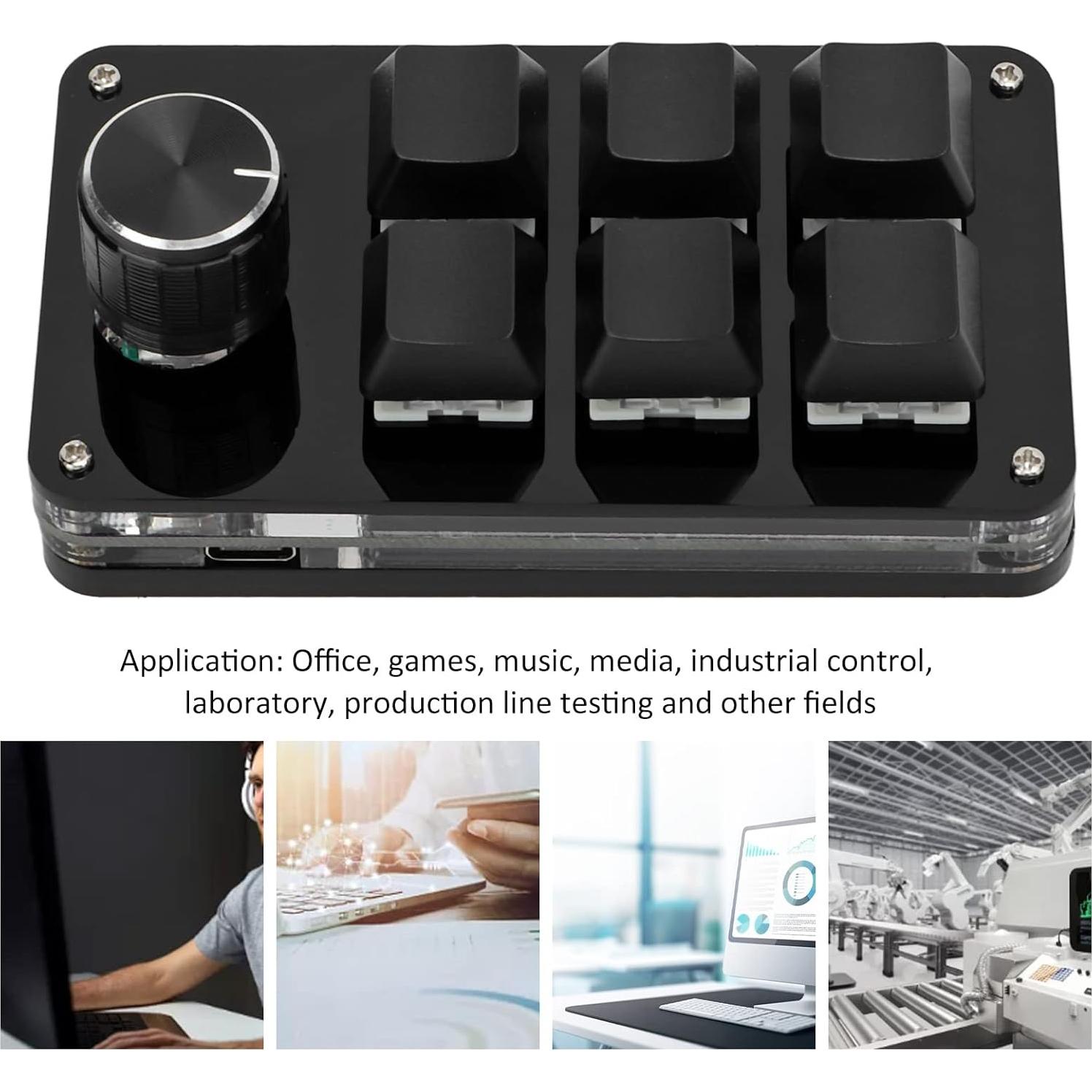 Teclado Mecánico Programable Mini Sonew 6 Teclas USB Negro