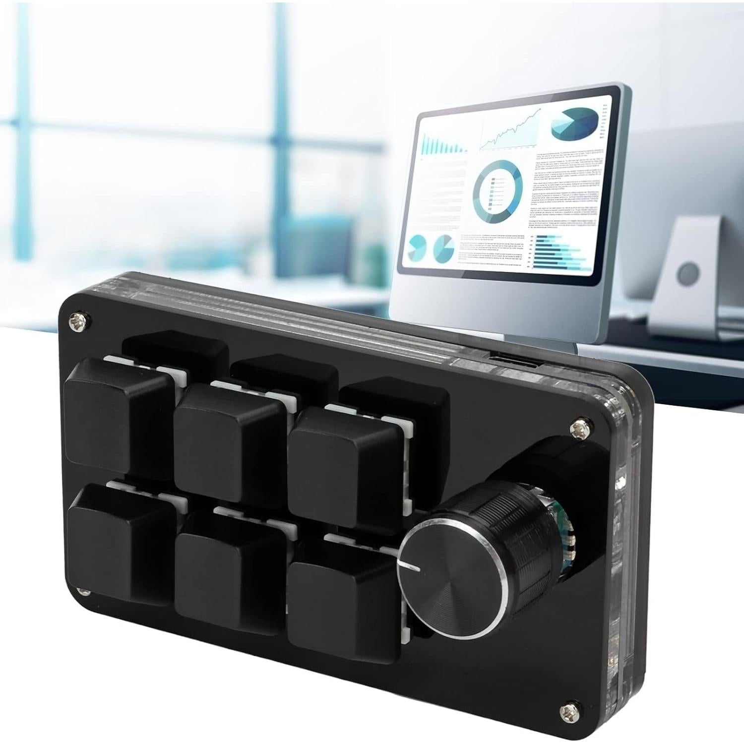 Teclado Mecánico Programable Mini Sonew 6 Teclas USB Negro