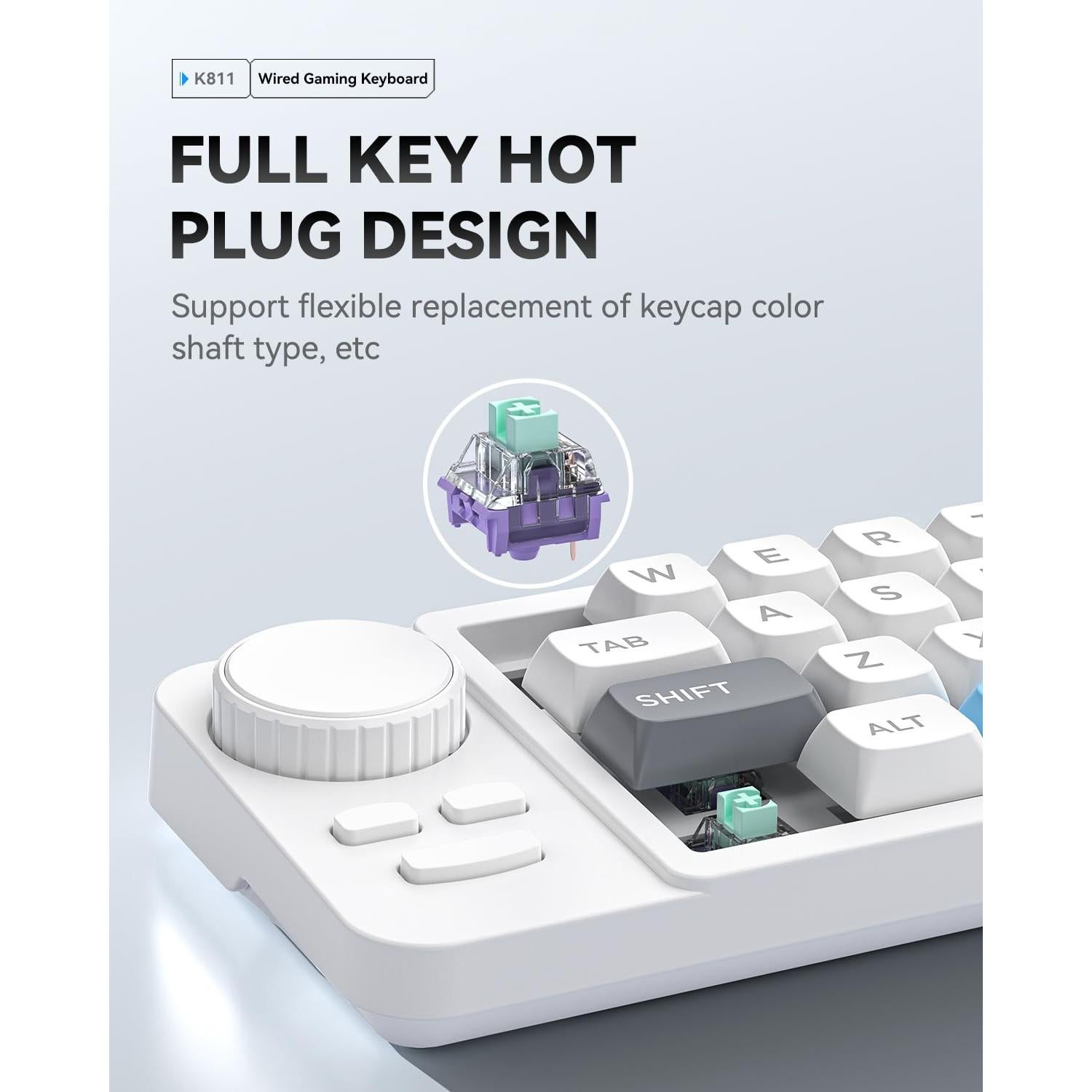 Teclado Mecánico Compacto JOMAA K811 19 Teclas RGB Tipo-C