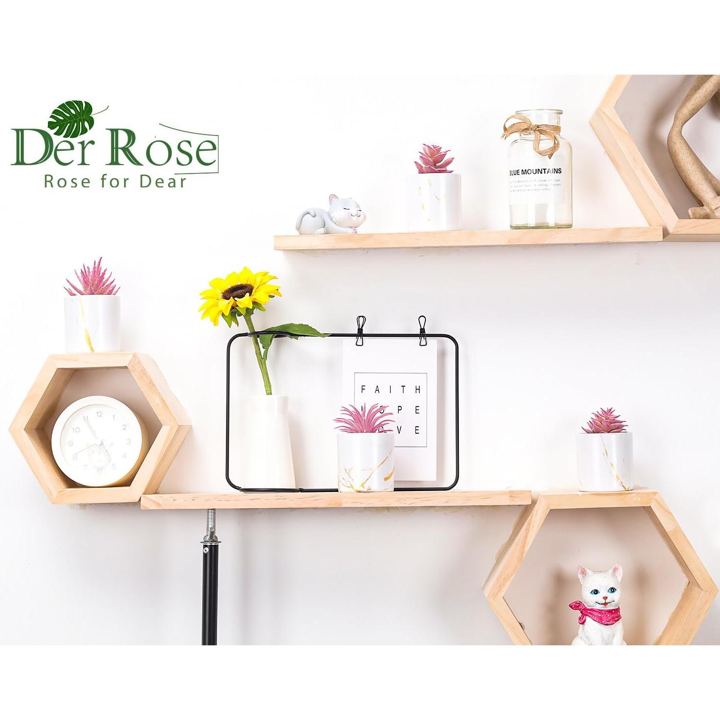 Plantas Suculentas Falsas Der Rose - 4 Paquetes Rosadas