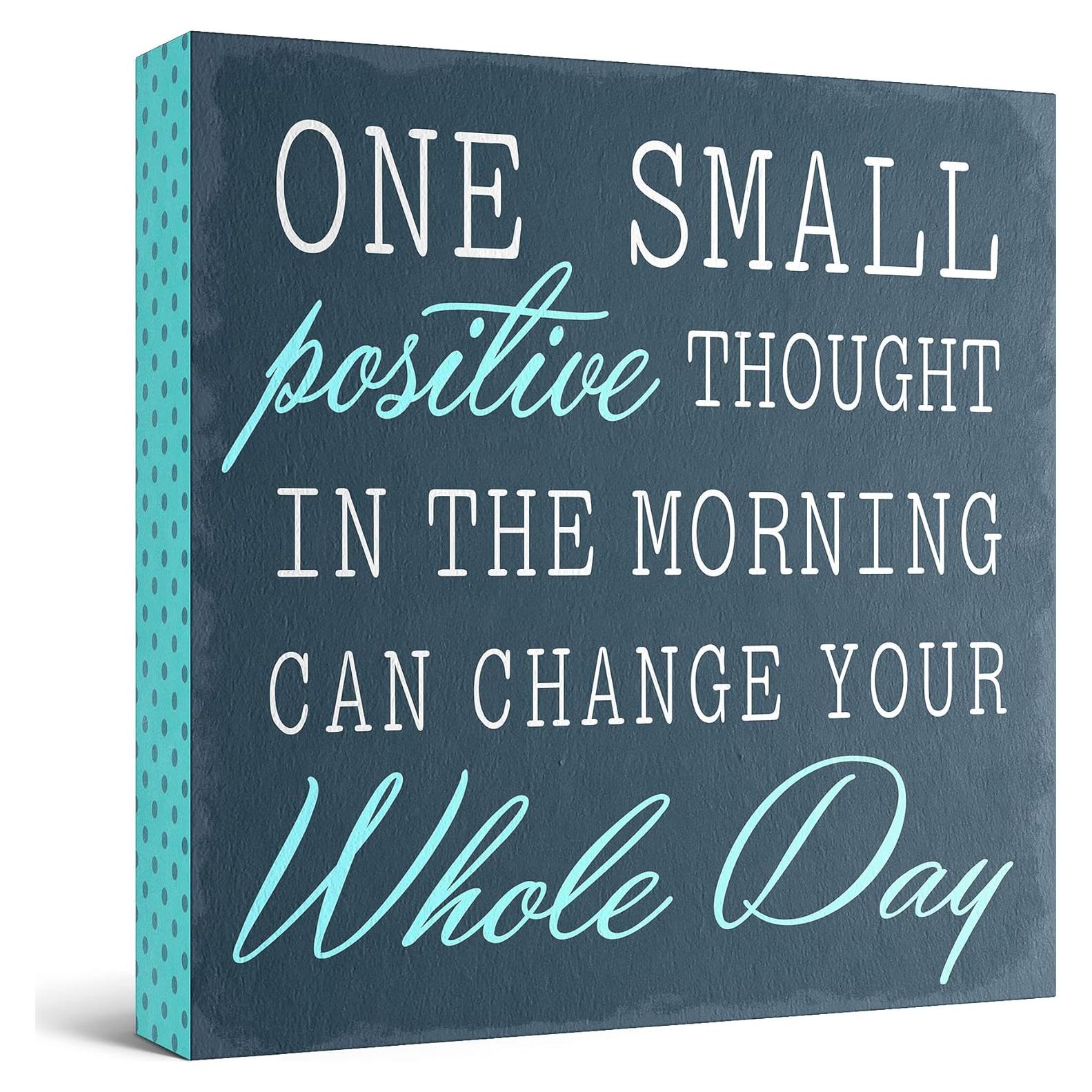 Cartel de Madera Barnyard Designs Motivacional 12.7x12.7cm