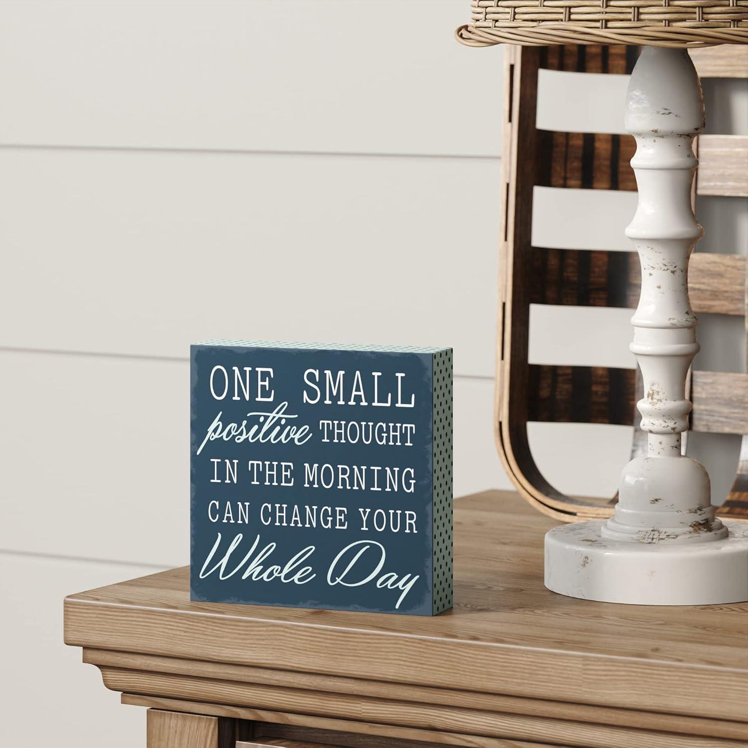 Cartel de Madera Barnyard Designs Motivacional 12.7x12.7cm
