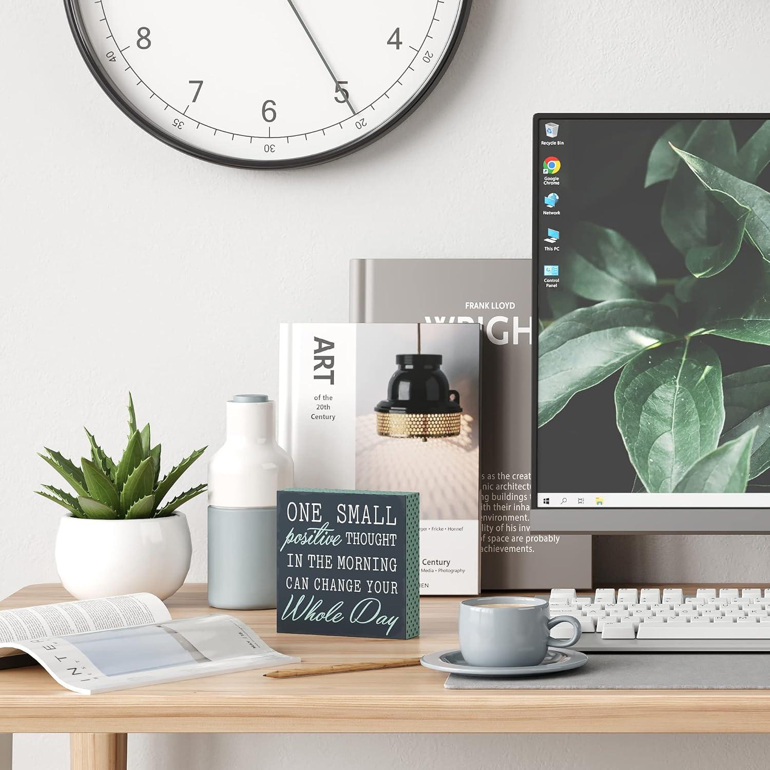 Cartel de Madera Barnyard Designs Motivacional 12.7x12.7cm