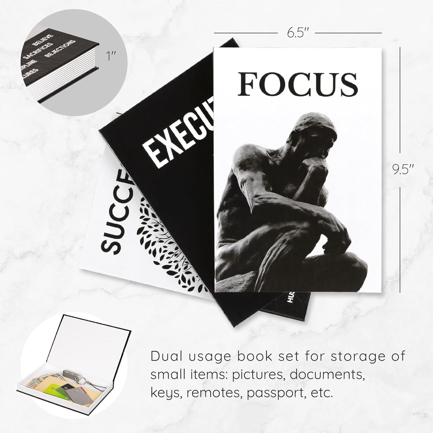 Juego de 3 Libros Decorativos Motivacionales Upstart Decor