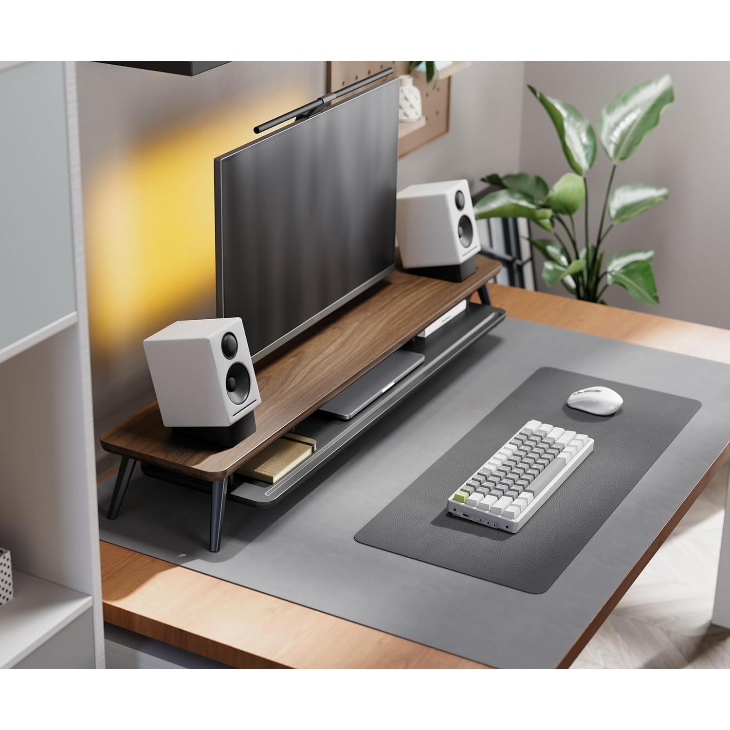 Soporte Doble para Monitor Fenge 108 cm con Organizador y Gestión de Cables