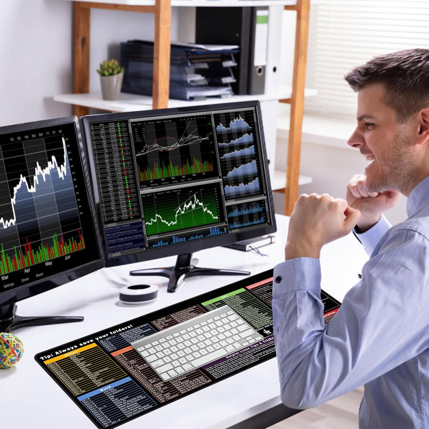 Alfombrilla de atajos de Excel Halverion 80x30cm impermeable