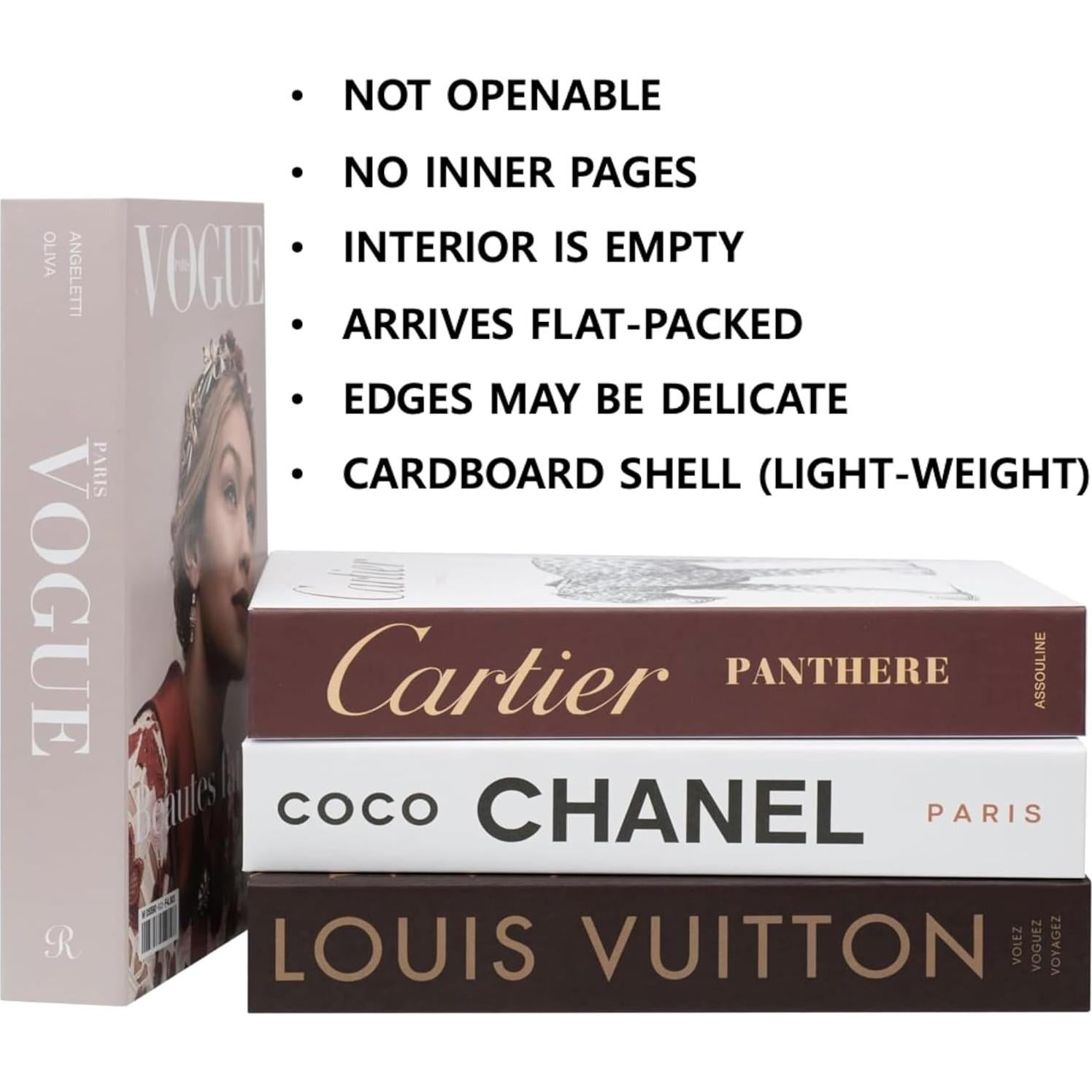 Conjunto de Libros Decorativos Probenex Luxe Grande 4 Pcs