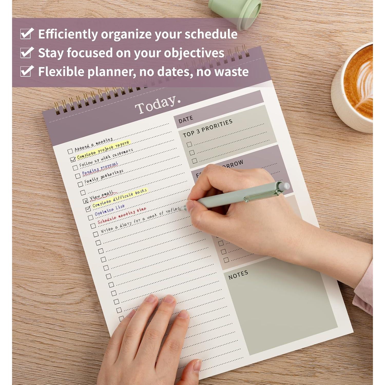 Planificador Diario No Datado ALKALO 52 Hojas Púrpura