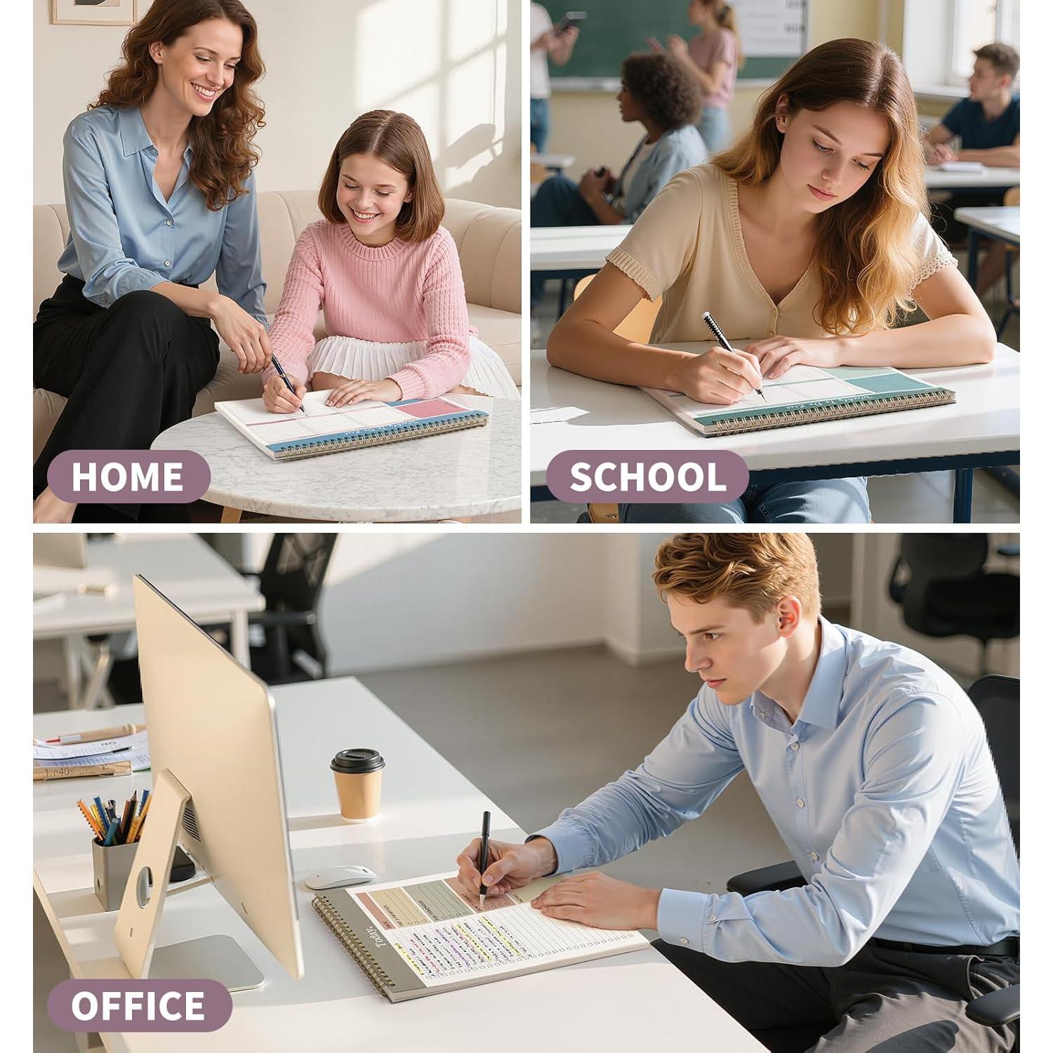 Planificador Diario No Datado ALKALO 52 Hojas Púrpura