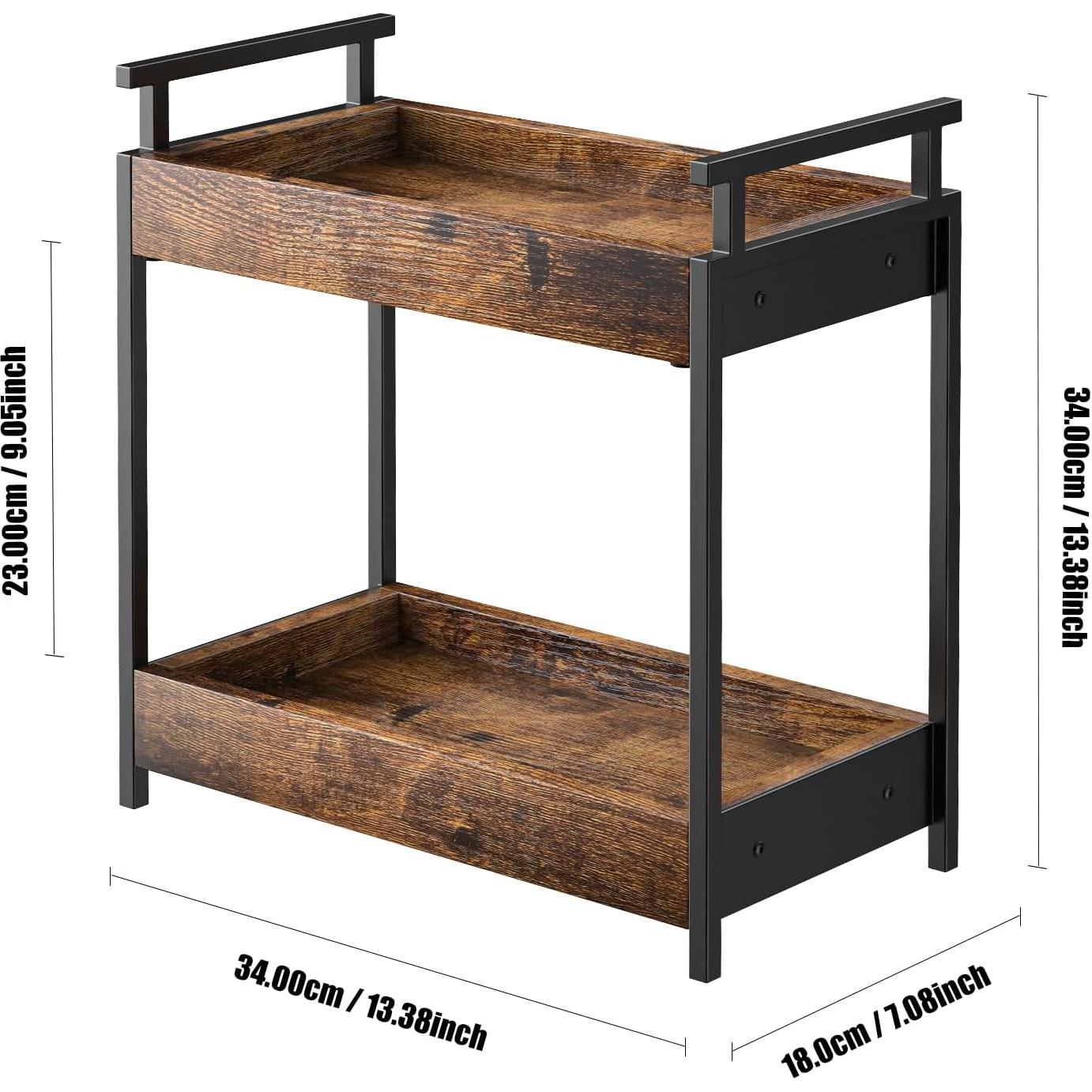 Organizador de Café KLM de Madera 2 Niveles 33.78x17.78 cm