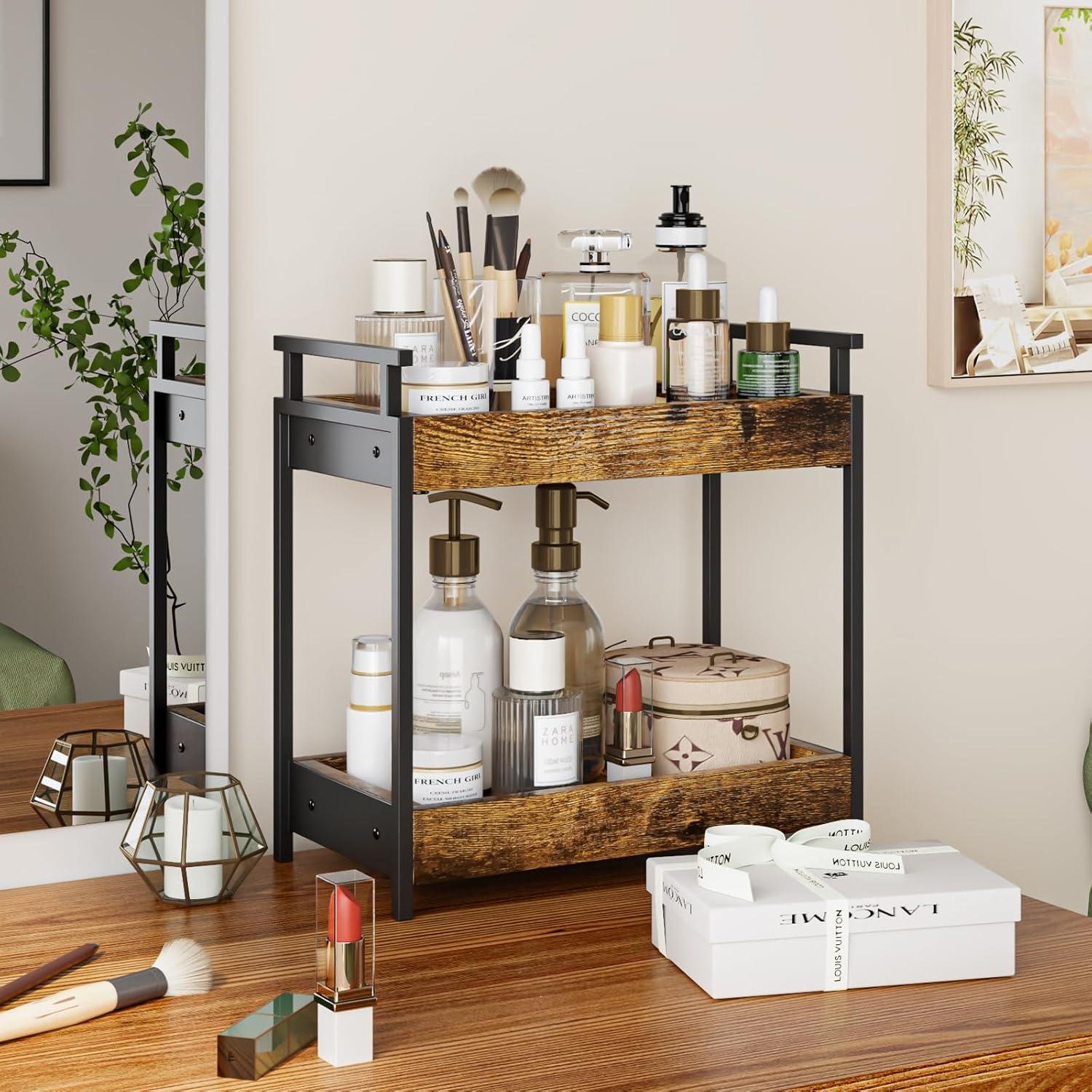 Organizador de Café KLM de Madera 2 Niveles 33.78x17.78 cm