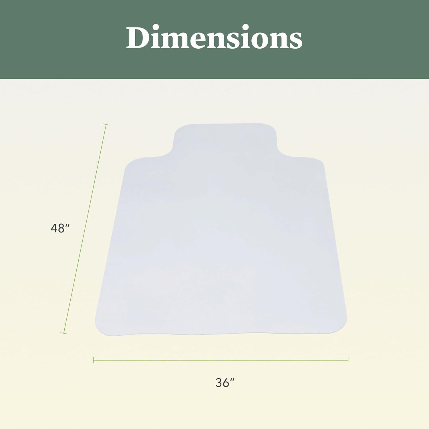 Alfombrilla de Silla de Oficina HON 91.44x121.92 cm Antideslizante