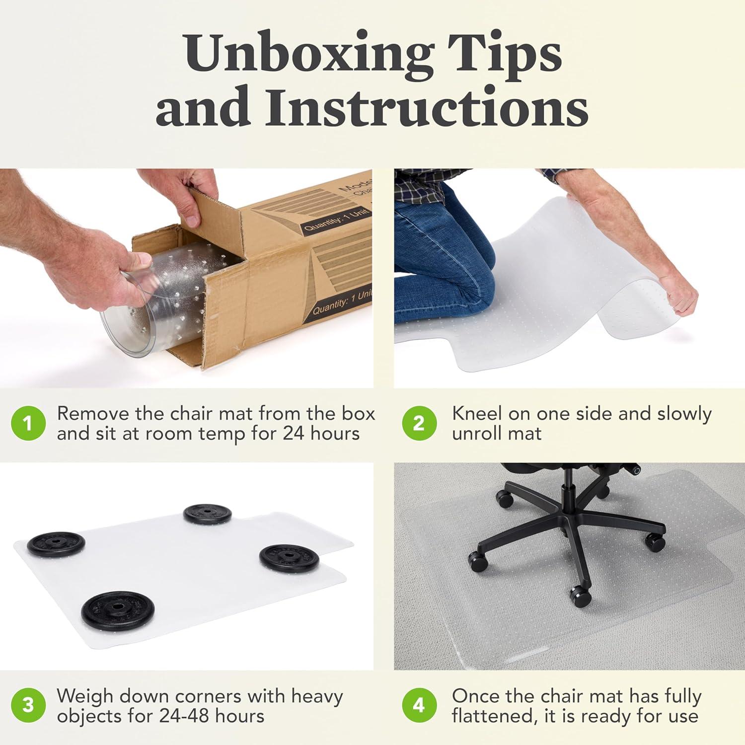 Alfombrilla de Silla de Oficina HON 91.44x121.92 cm Antideslizante