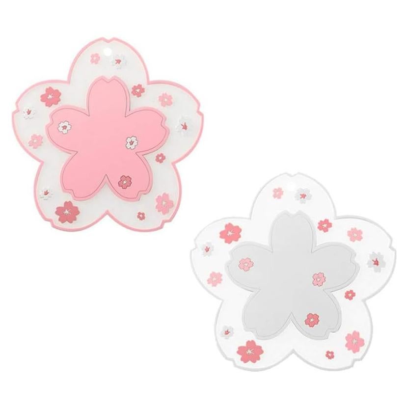 Posavasos Kawaii Binoster 2PCS Flor de Cerezo Rosa PVC