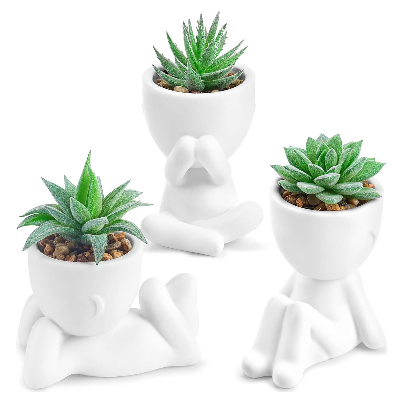 Plantas Falsas Suculentas Der Rose - 3 Paquetes Decorativos