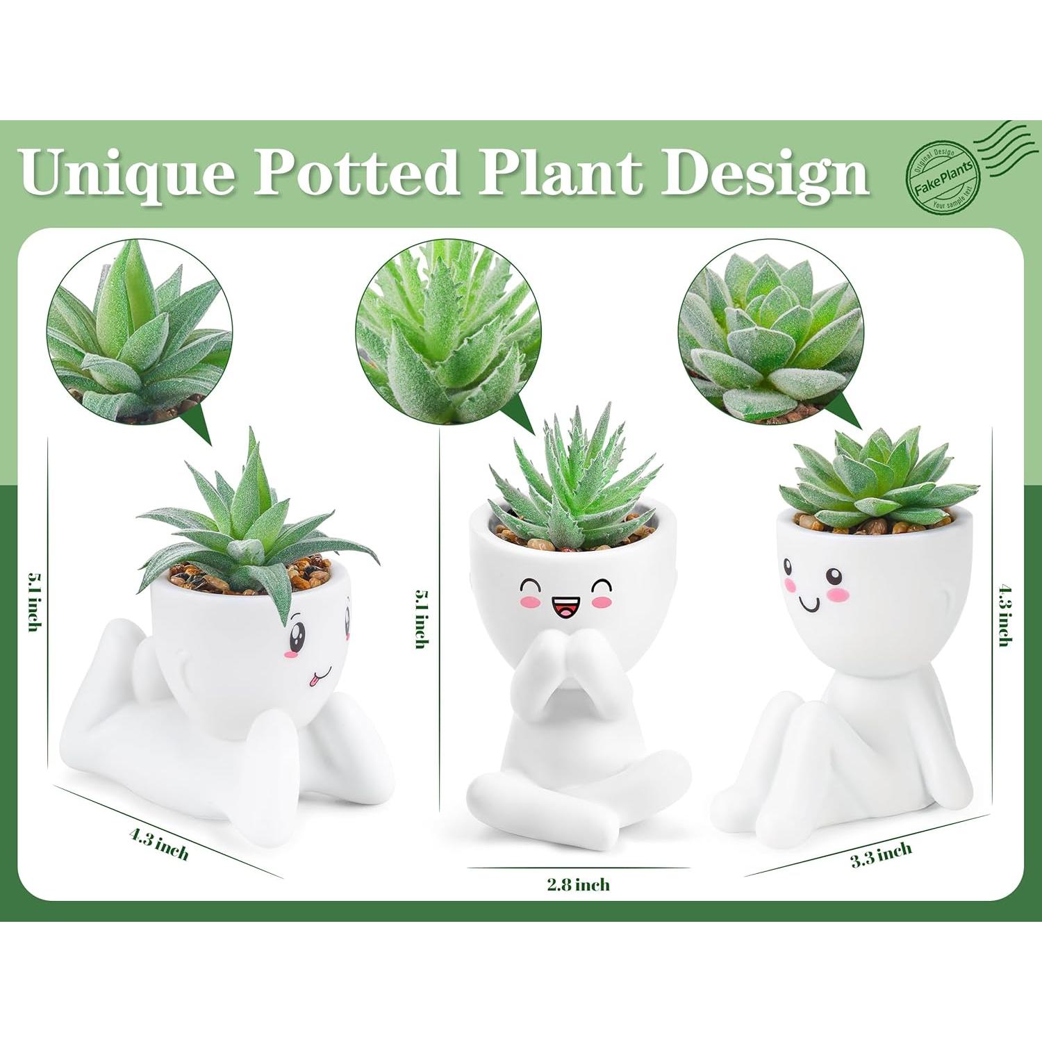 Plantas Falsas Suculentas Der Rose - 3 Paquetes Decorativos