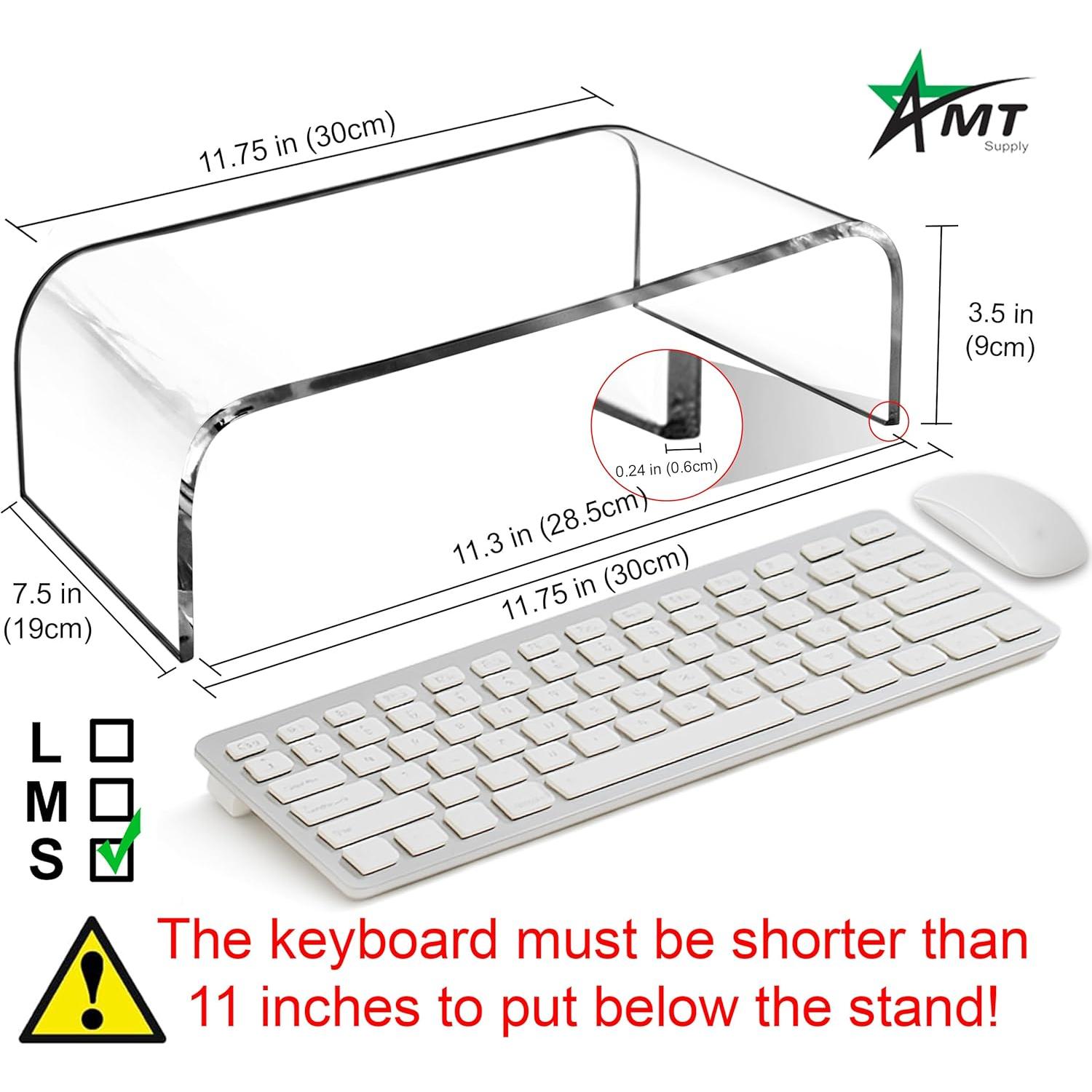 Soporte de Monitor Acrílico AMT para Laptop y PC - 22.68 kg