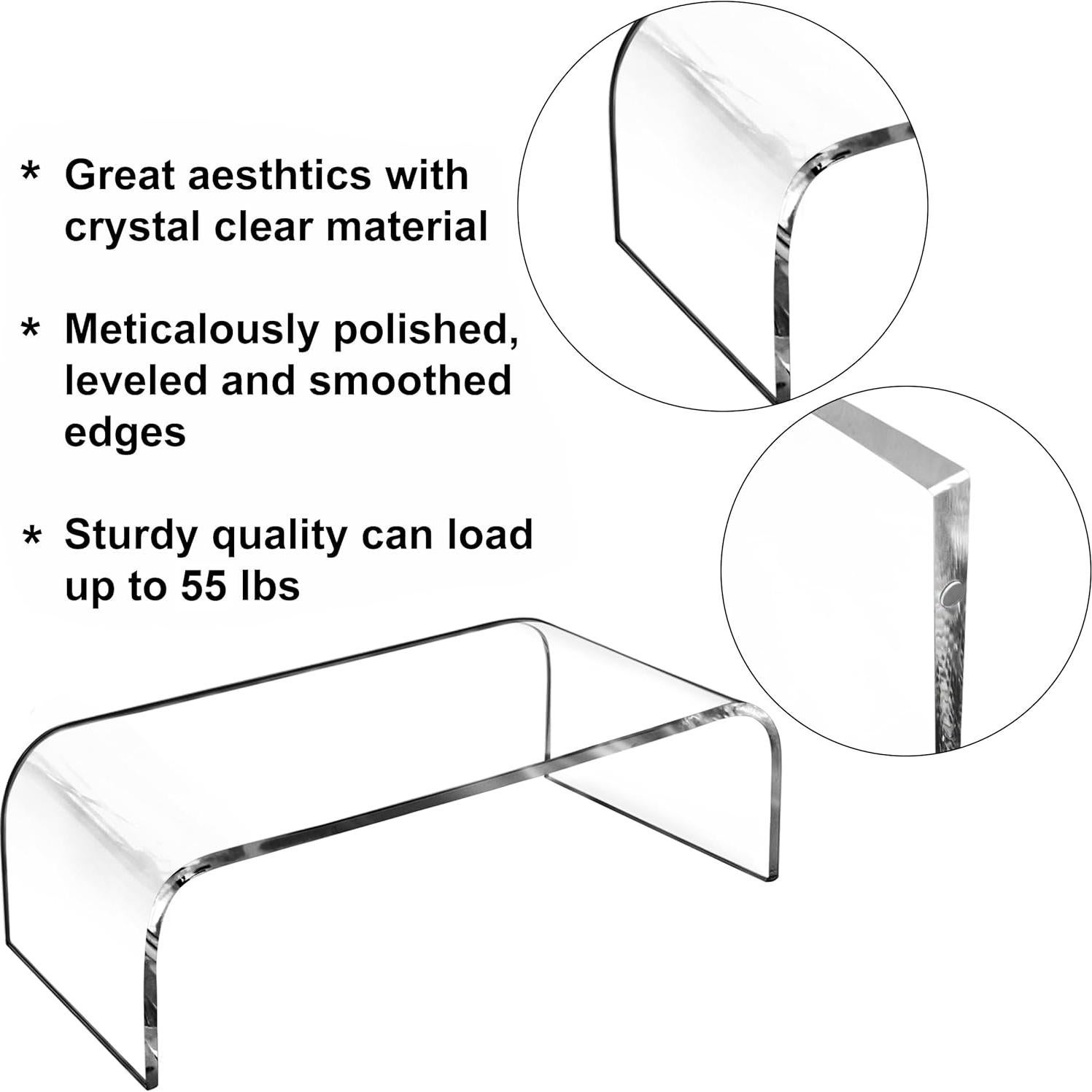 Soporte de Monitor Acrílico AMT para Laptop y PC - 22.68 kg