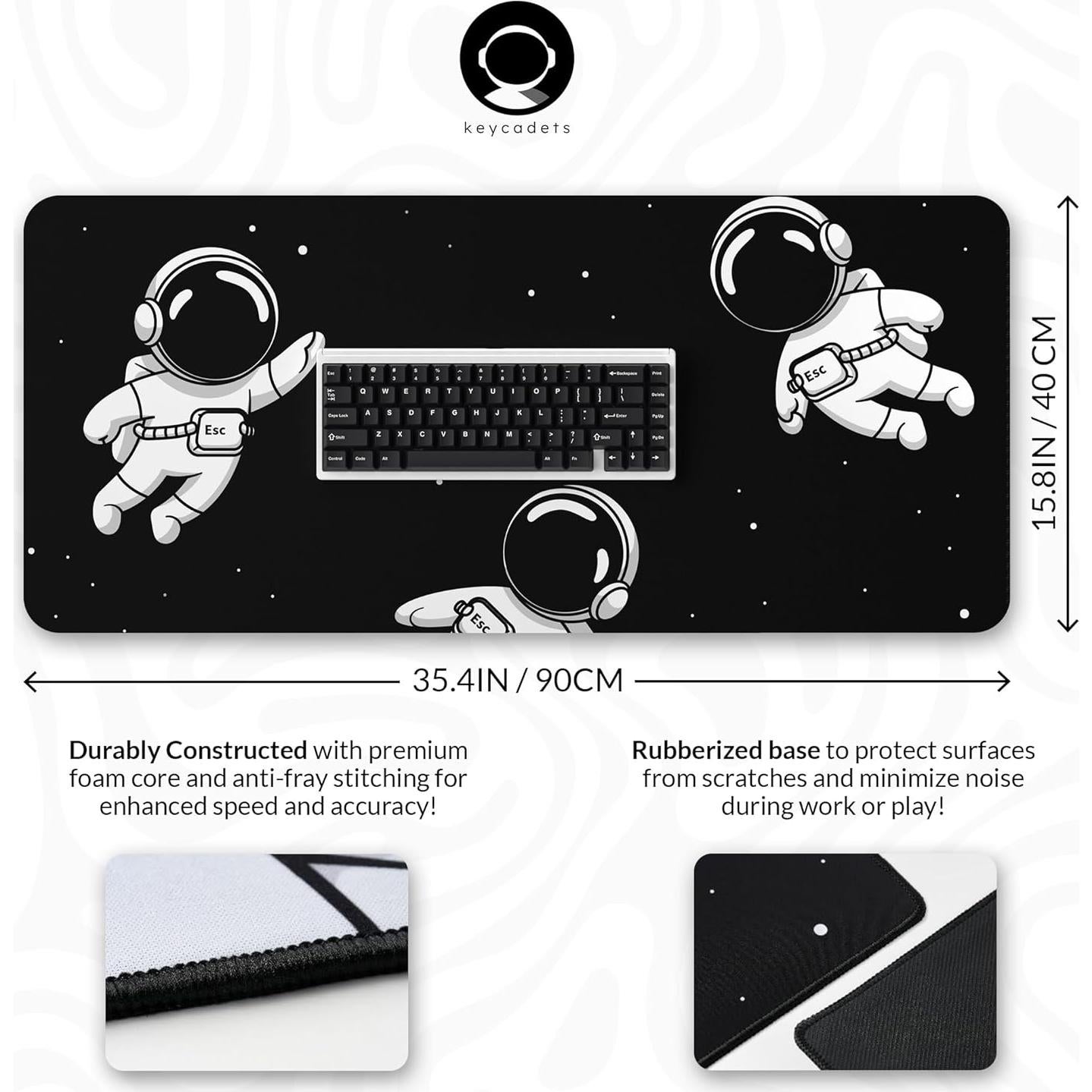 Alfombrilla de Ratón Gravity Keycadets 90x40 cm Antideslizante