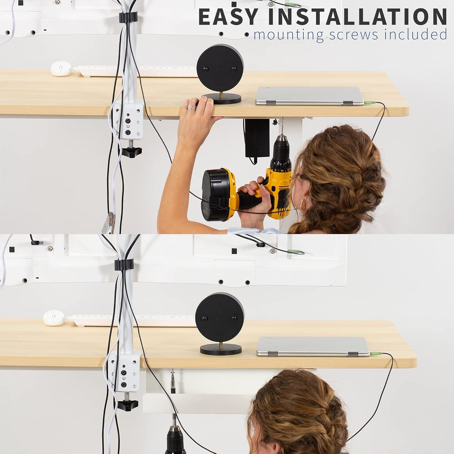 Bandeja de Gestión de Cables VIVO 2 Pack 42x7.6cm Blanca