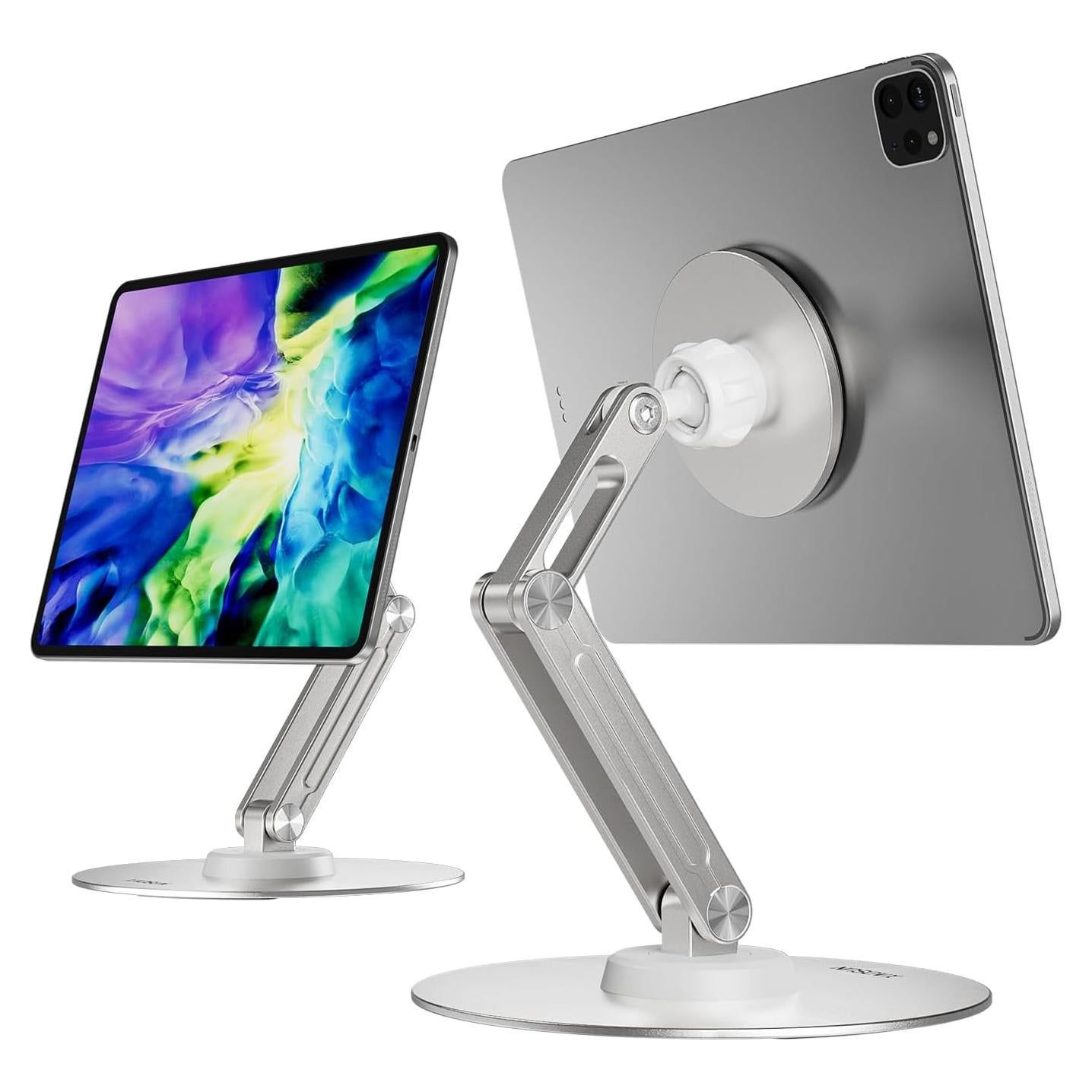 Soporte de Tableta Magnético XAOSUN 360° para iPad Plateado