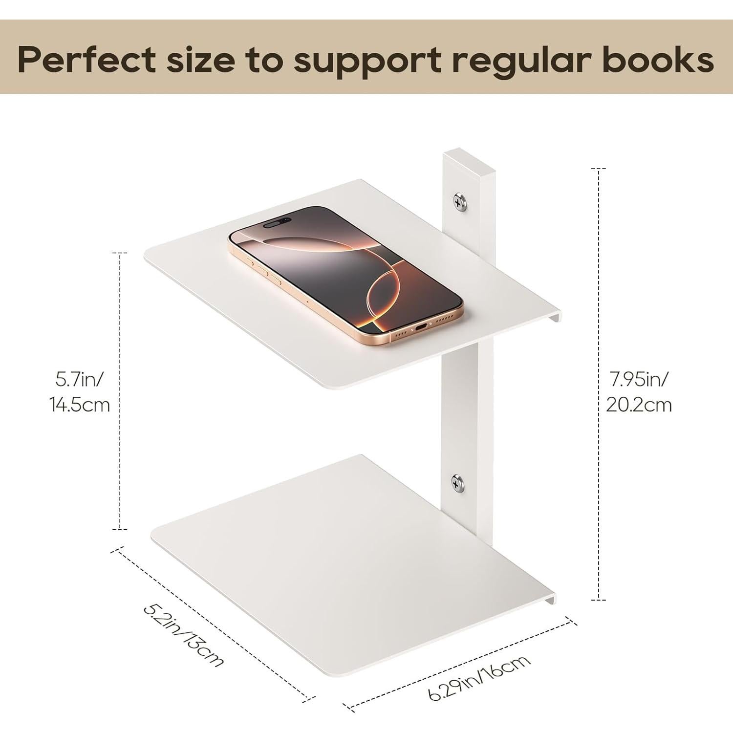 Estantería Flotante de Metal ART-GIFTREE 4 Niveles Blanca