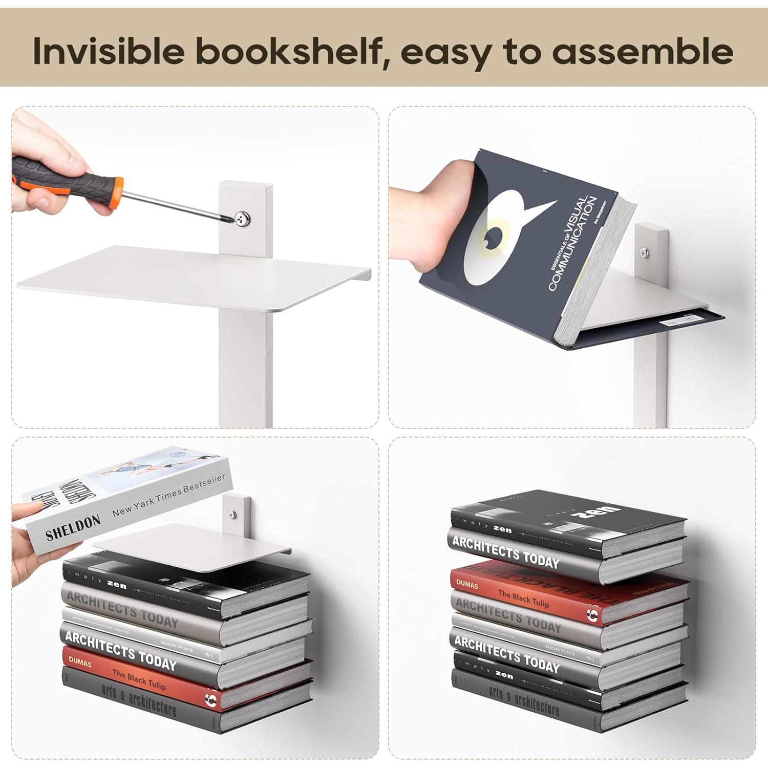 Estantería Flotante de Metal ART-GIFTREE 4 Niveles Blanca