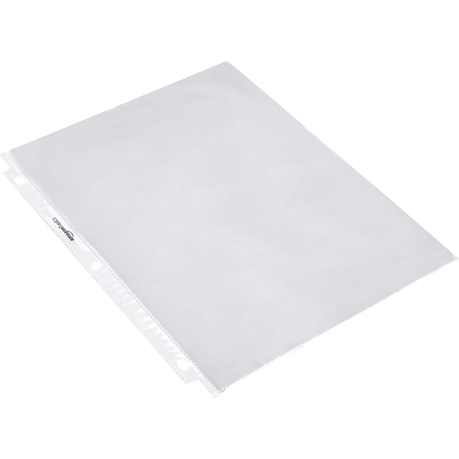 Protectores de hojas Amazon Basics 200 unidades 21.6x27.9cm
