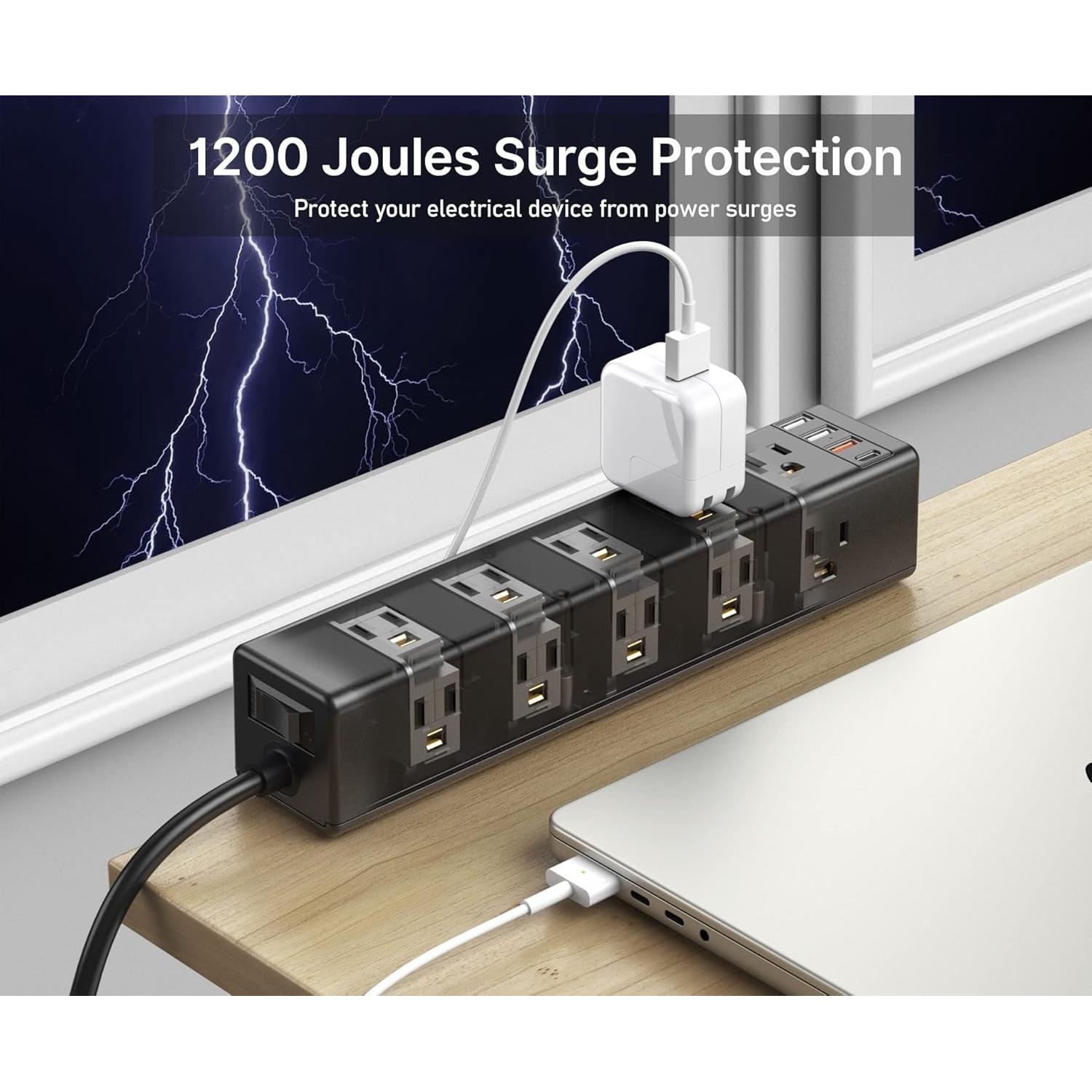 Regleta de Abrazadera de Escritorio CCCEI 15 Salidas USB-C y USB-A