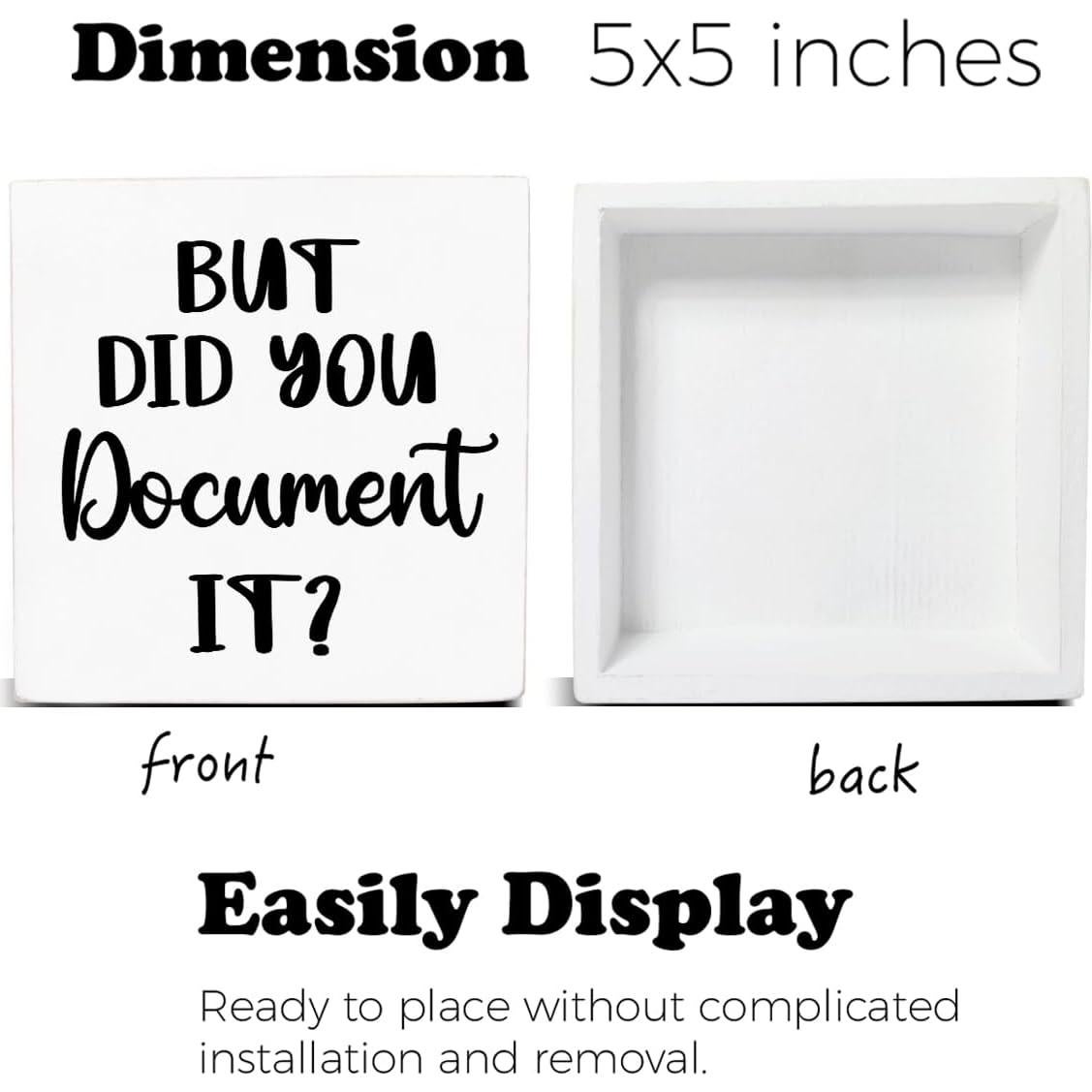 Cartel de Madera Decorativa Wrpdrim 12.7 x 12.7 cm Oficina