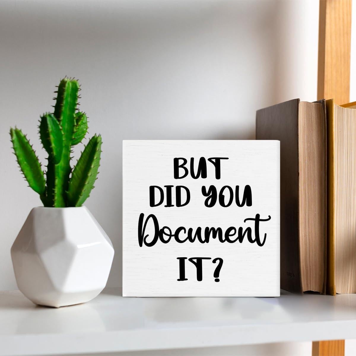 Cartel de Madera Decorativa Wrpdrim 12.7 x 12.7 cm Oficina