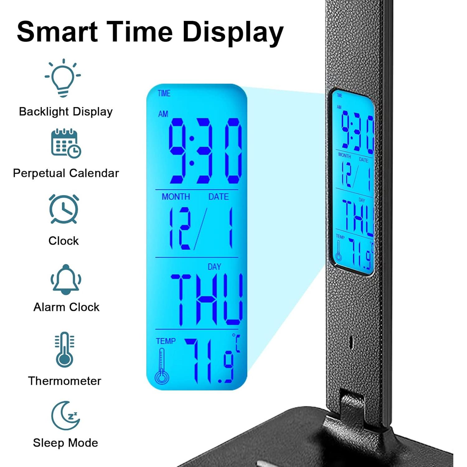 Lámpara de Escritorio LED LAOPAO con Cargador Inalámbrico USB