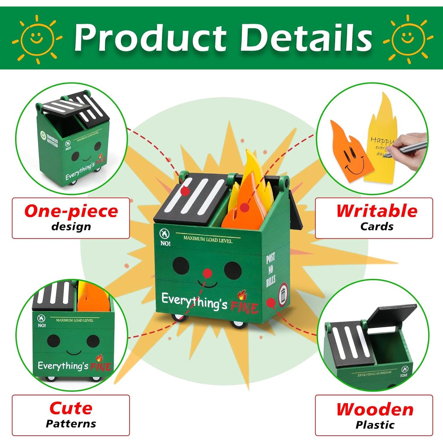 Soporte para Lápices PUNICA Verde con 100 Tarjetas de Notas