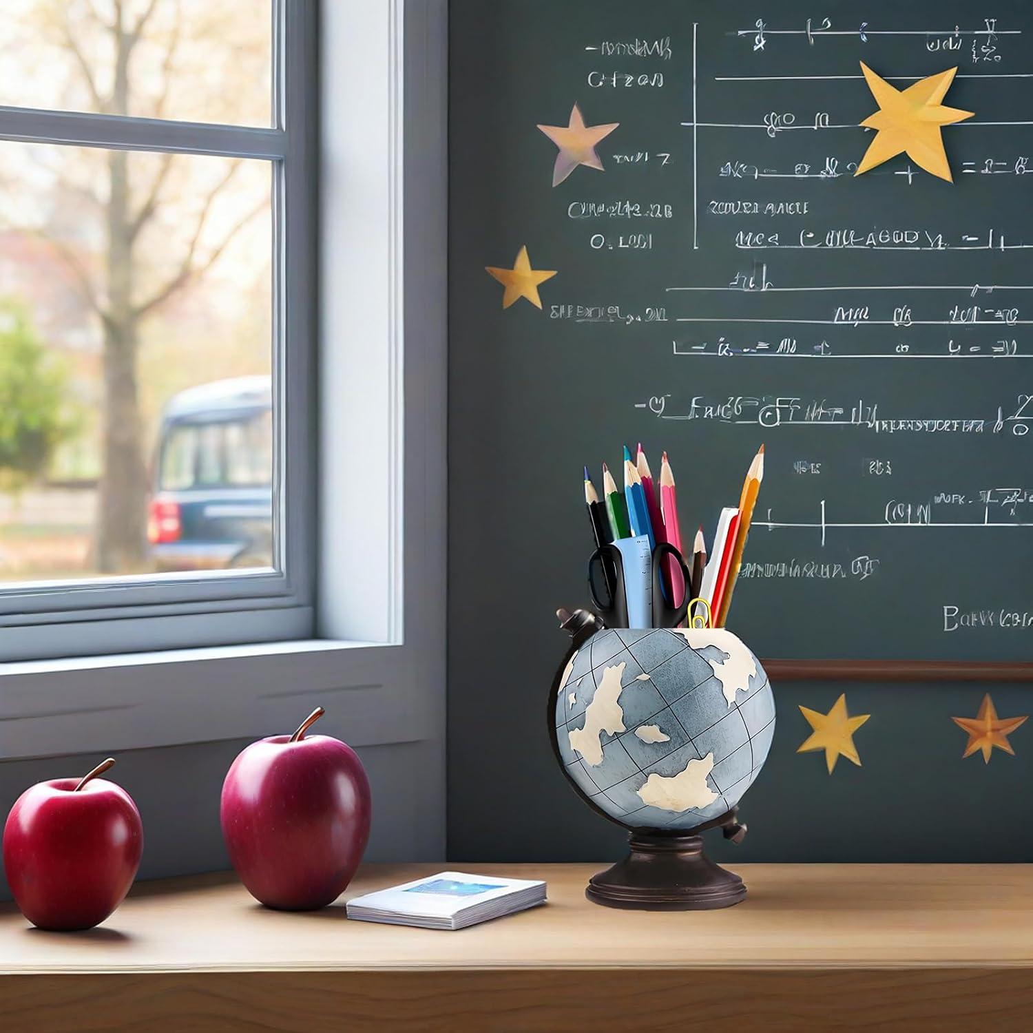 Soporte para bolígrafos MUAMAX en forma de globo azul