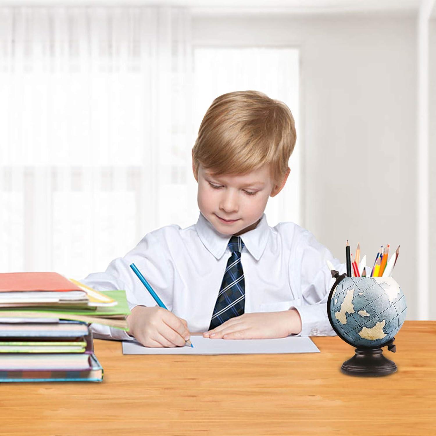 Soporte para bolígrafos MUAMAX en forma de globo azul