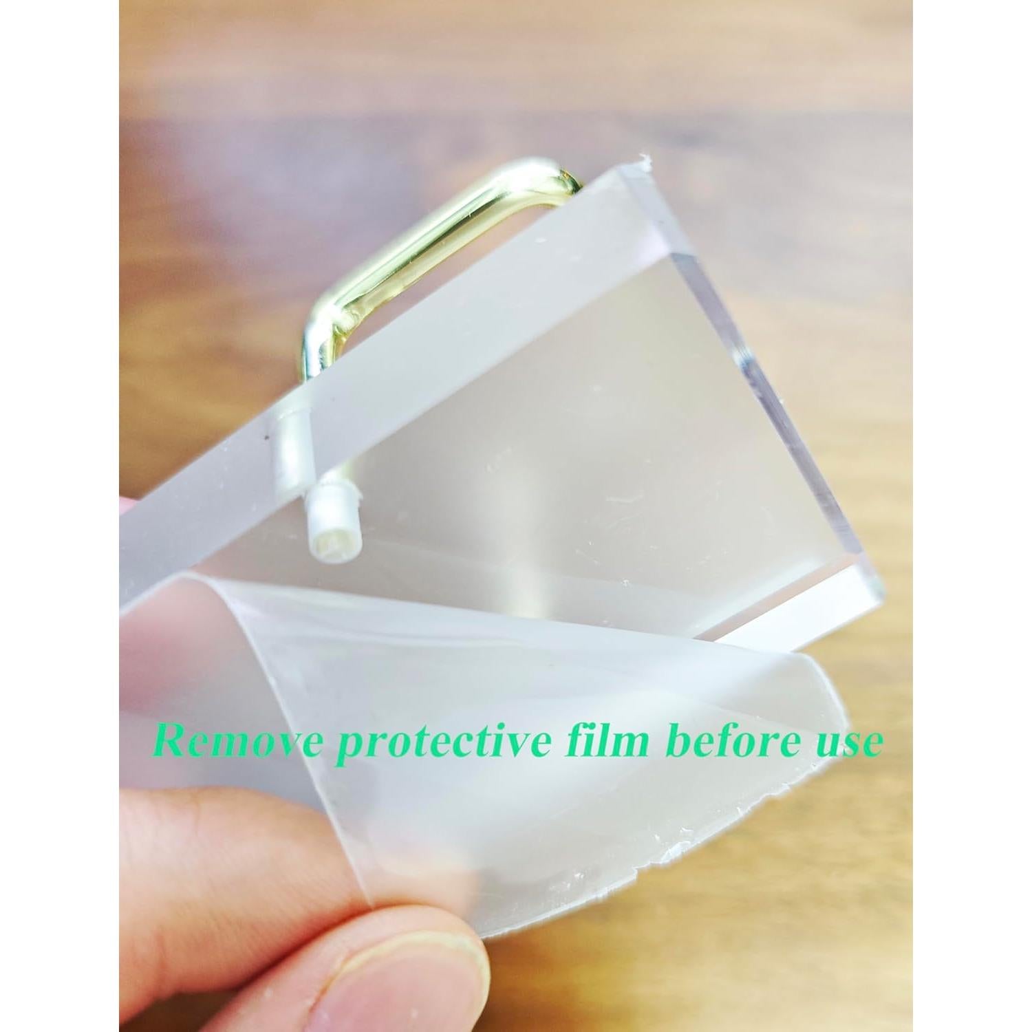 Soporte para Tarjetas de Visita Leicraft Dorado - Acrílico y Metal