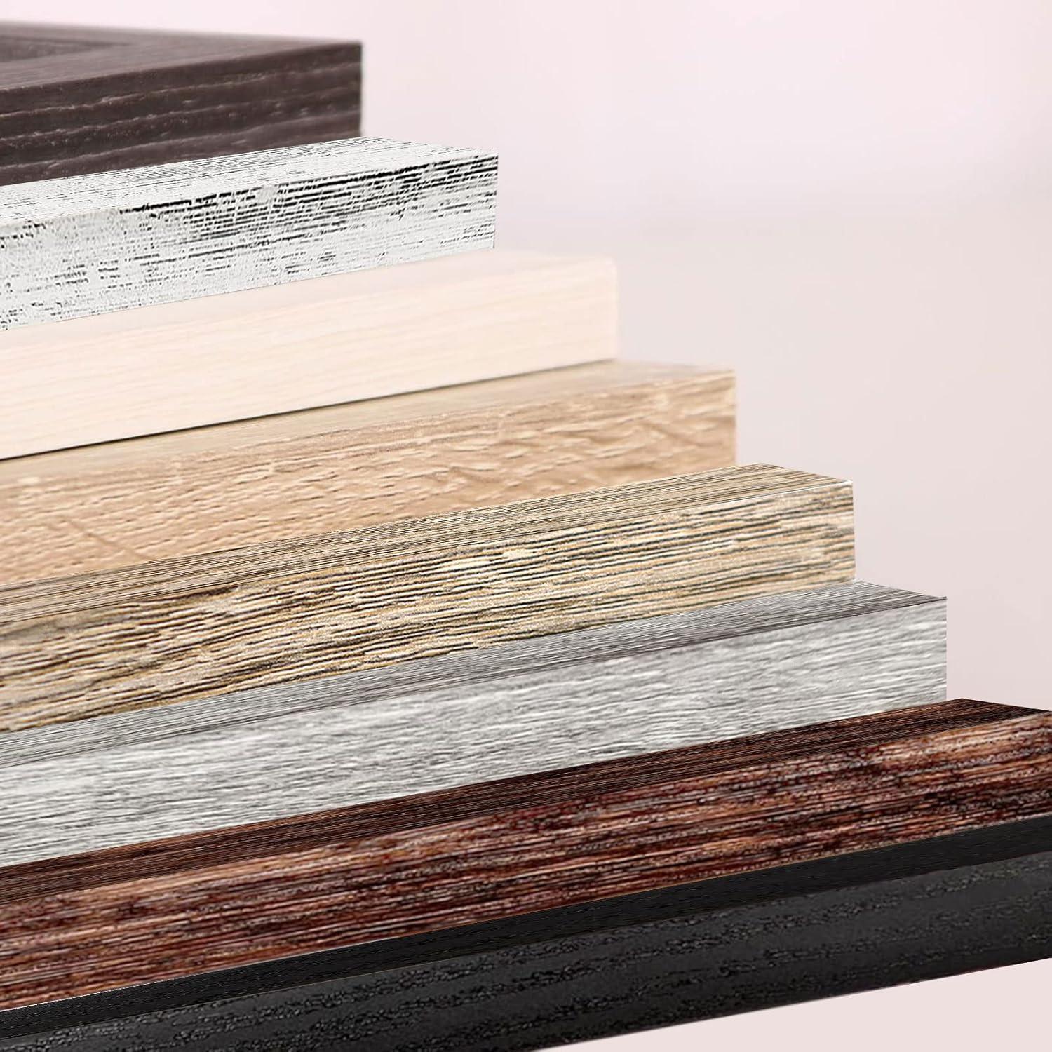 Juego de 8 Marcos de Fotos Aibala 10x15 cm Madera Rústica