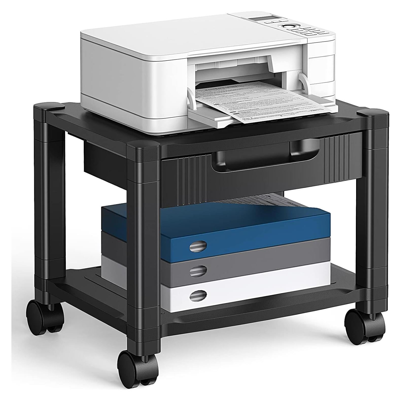 Soporte para Impresora HUANUO con Cajón y Ruedas Bloqueables