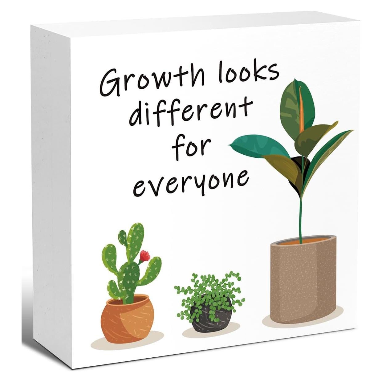 Letrero Motivacional de Madera LVQHI - 12.7x12.7 cm