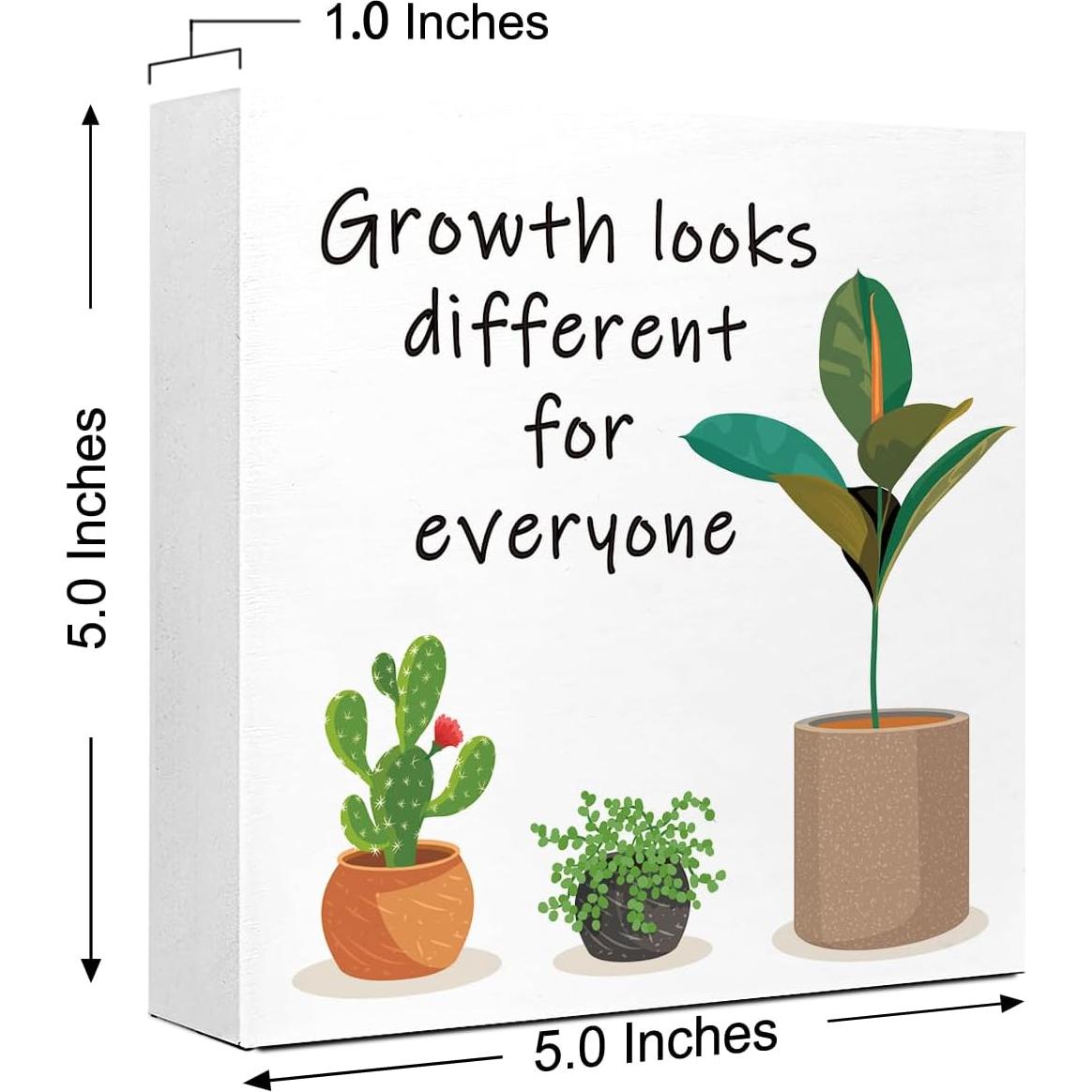 Letrero Motivacional de Madera LVQHI - 12.7x12.7 cm