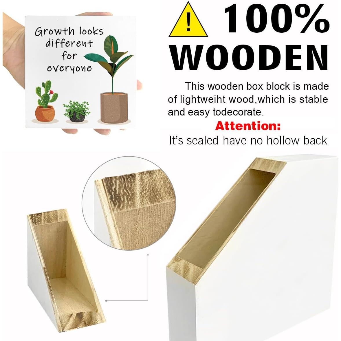 Letrero Motivacional de Madera LVQHI - 12.7x12.7 cm