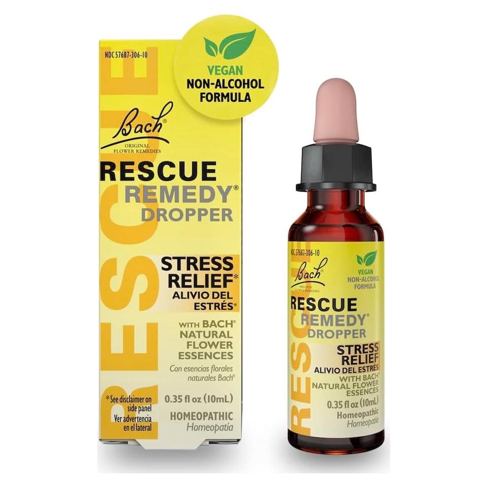 Bach Rescue Remedy Gotas 10mL - Alivio Natural Estrés Vegano