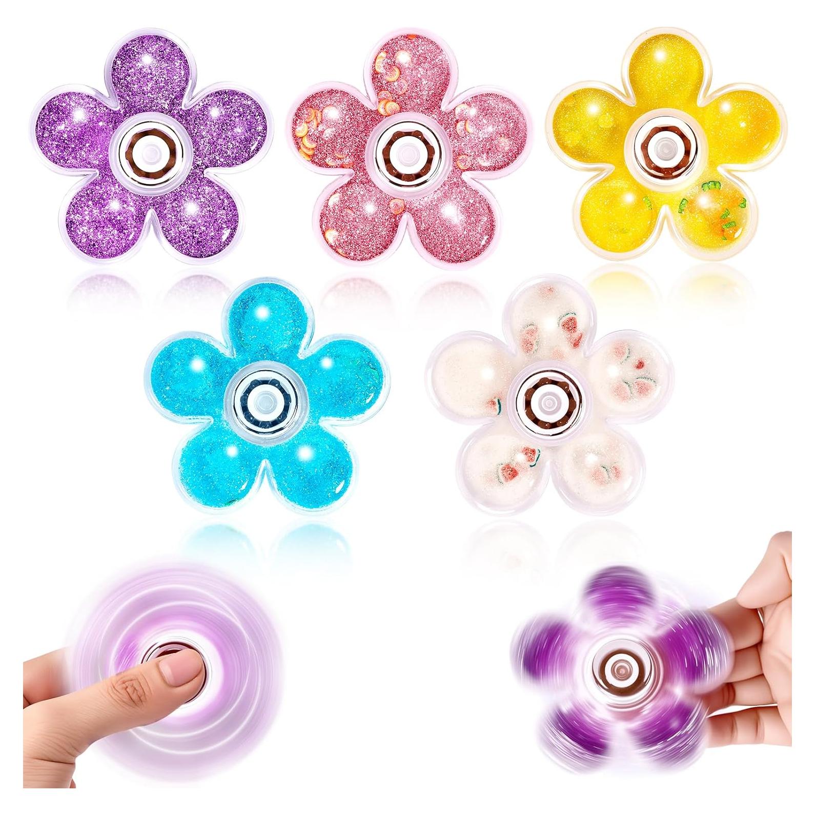 Paquete de 5 Fidget Spinners FIGROL - Juguetes Sensoriales Brillantes