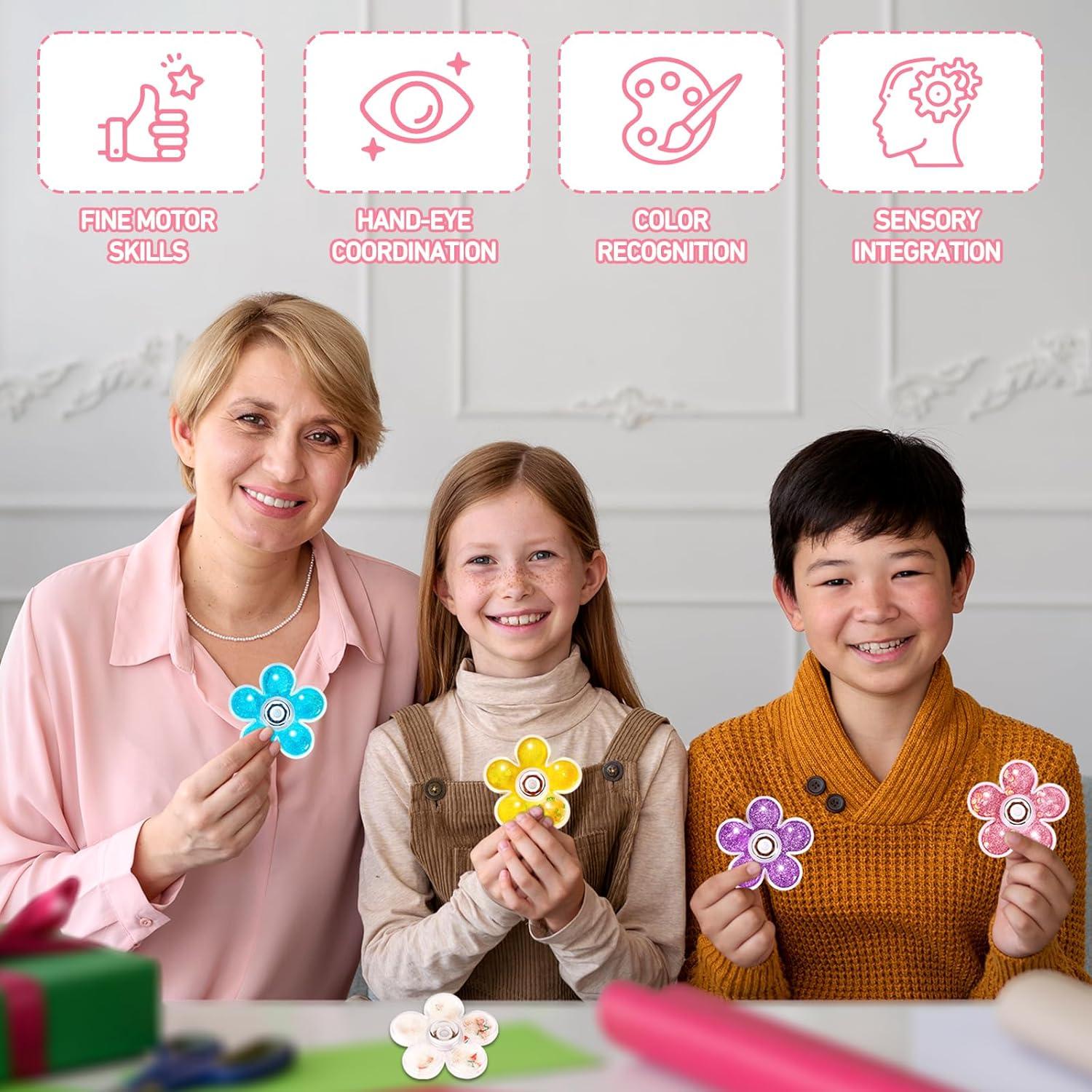 Paquete de 5 Fidget Spinners FIGROL - Juguetes Sensoriales Brillantes