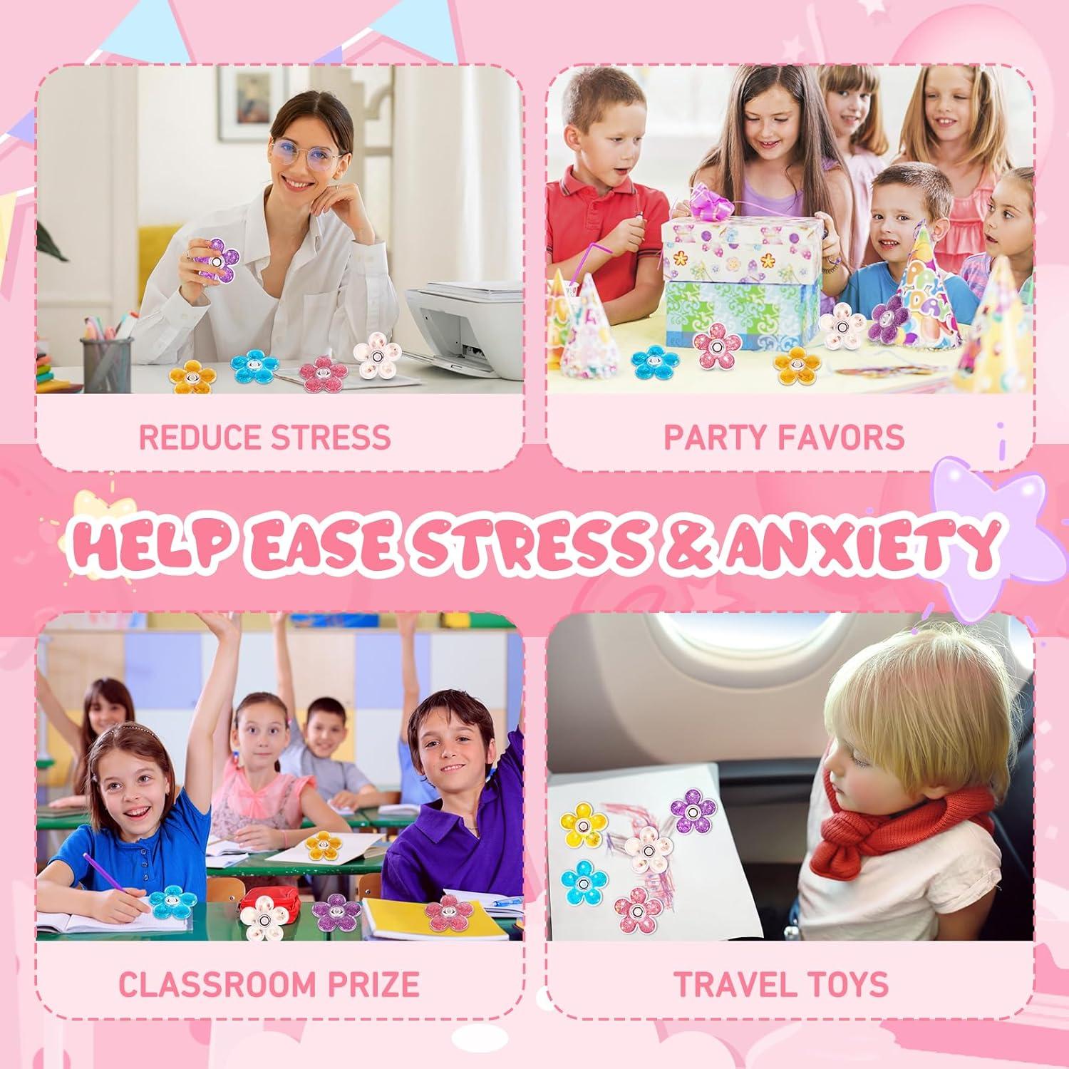 Paquete de 5 Fidget Spinners FIGROL - Juguetes Sensoriales Brillantes