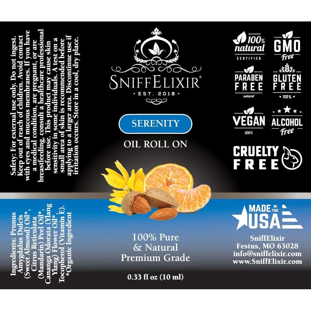 Roll On Aceite Esencial Serenity 10ml SniffElixir - Calmante Natural