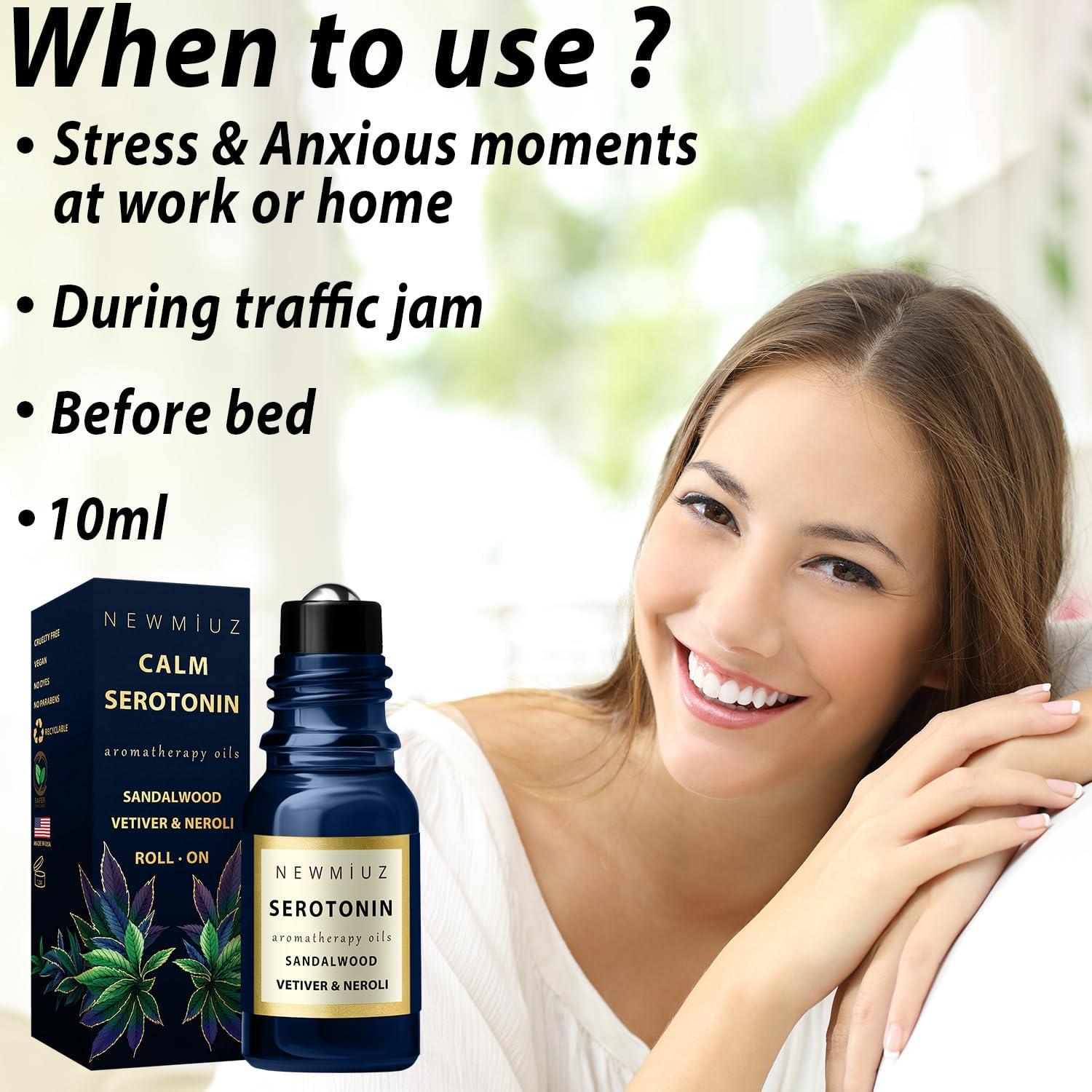 Roll On Calmante Aceite Esencial Alivio Estrés Sándalo Vetiver 10ml