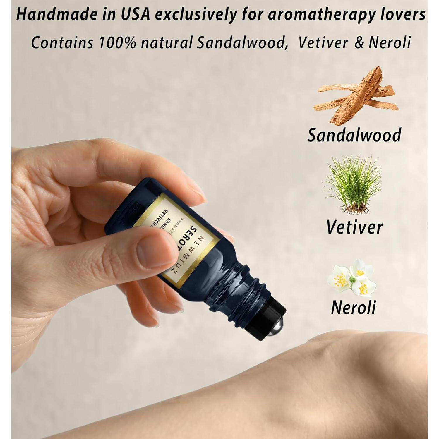 Roll On Calmante Aceite Esencial Alivio Estrés Sándalo Vetiver 10ml